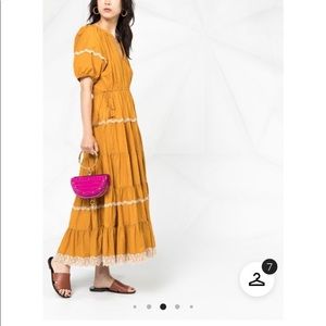 Ulla Johnson Claribel Boho Maxi Dress Mustard